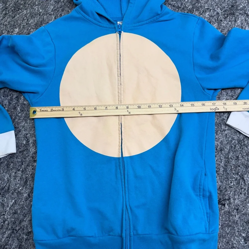 Sonic the Hedgehog Blue Full Zip Character Hoodie Sweatshirt Kids Large L 14/16